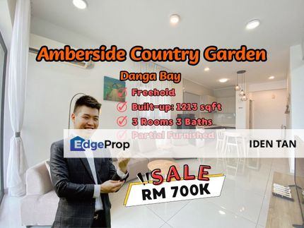 Amberside Country Garden Danga Bay For Sale Near Tropez Residence, Bora Residence, Straits View 18, Paragon Residence, Golden Sands, Aloha Tower, CIQ, Johor, Johor Bahru