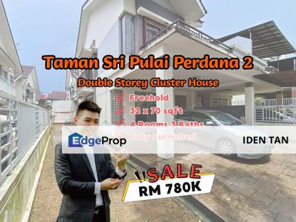 Sri Pulai Perdana 2 Double Storey Cluster House Fully Furnished Unit For Sale Near Kangkar Pulai, Pulai Jaya, Taman Universiti, Pulai Utama, Skudai , Johor, Skudai