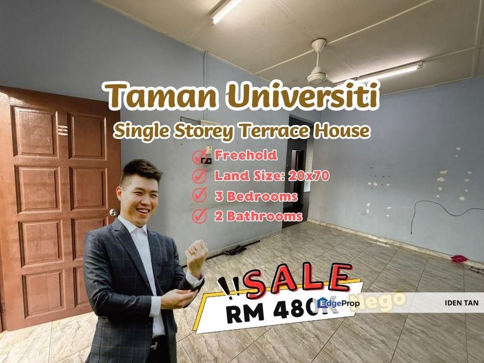 Taman Universiti Single Storey Terrace House For Sale Near Pulai Utama, Pulai Flora, Desa Skudai, Mutiara Rini, Pulai Perdana, Kangkar Pulai, Skudai, Johor, Skudai