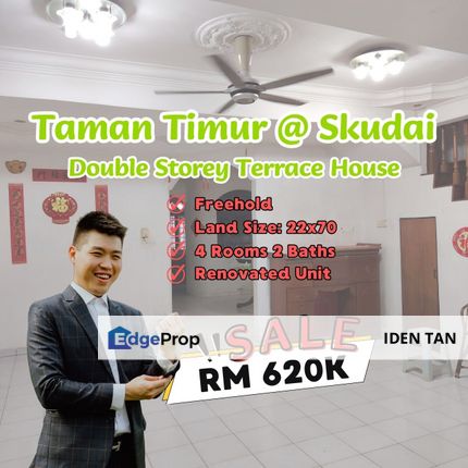 Taman Timur Double Storey Terrace House Renovated Unit For Sale Near Industri Jaya, Skudai Baru, Nusa Jaya Mas, Nusa Bestari, Selesa Jaya, Skudai, Johor, Skudai