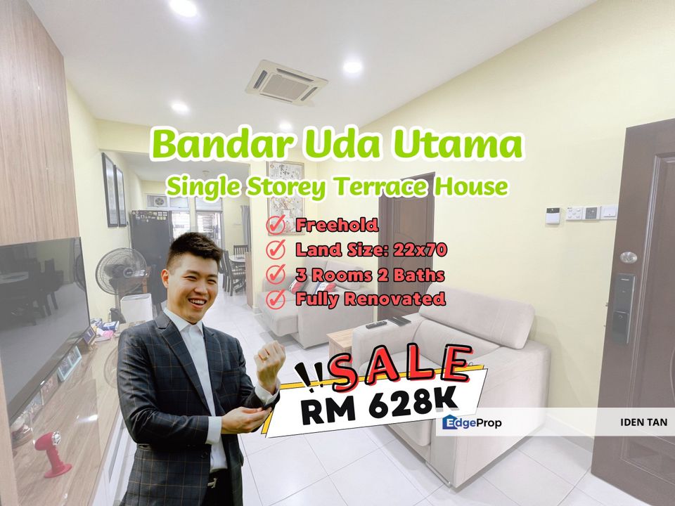 Bandar Uda Utama Single Storey Terrace House Fully Renovated For Sale Near Danga Sutera, Nusa Bestari, Perling, Bukit Indah, Sutera Utama, Tun Aminah, Johor, Skudai