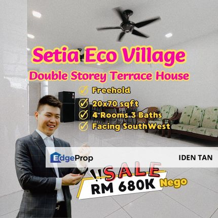 Setia Eco Village Double Storey Terrace House For Sale Near Setia Eco Garden, Gelang Patah, Pulai Mutiara, Laman Citra, Aster Heights, Nusantara Prima, Johor, Gelang Patah