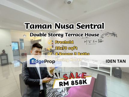 Nusa Sentral Double Storey Terrace House Renovated Unit For Sale Near Nusa Idaman, Bukit Indah, Nusa Bayu, Horizon Hills, Eco Botanic, Nusa Indah, Johor, 