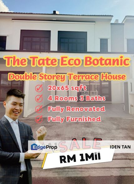 The Tate Eco Botanic Double Storey Terrace House Fully Furnished & Fully Renovated Unit For Sale Near Bukit Indah, Aurora Sentral, Nusa Sentral,Medini, Johor, Nusajaya