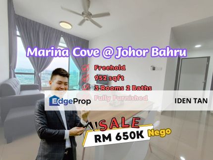 Marina Cove High Floor Fully Furnished Unit For Sale Near Marina Residence, JB Town, Southkey Mosaic, Grandview 360, Botanika Tebrau Bay, Bayu Puteri, Johor, Johor Bahru