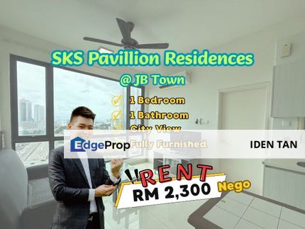 SKS Pavillion JB Town Fully Furnished Unit For Rent Walking distance to CIQ, Near JB Sentral, Twin Galaxy, Setia Sky 88, TriTower, Twin Tower,Wadihana, Johor, Johor Bahru