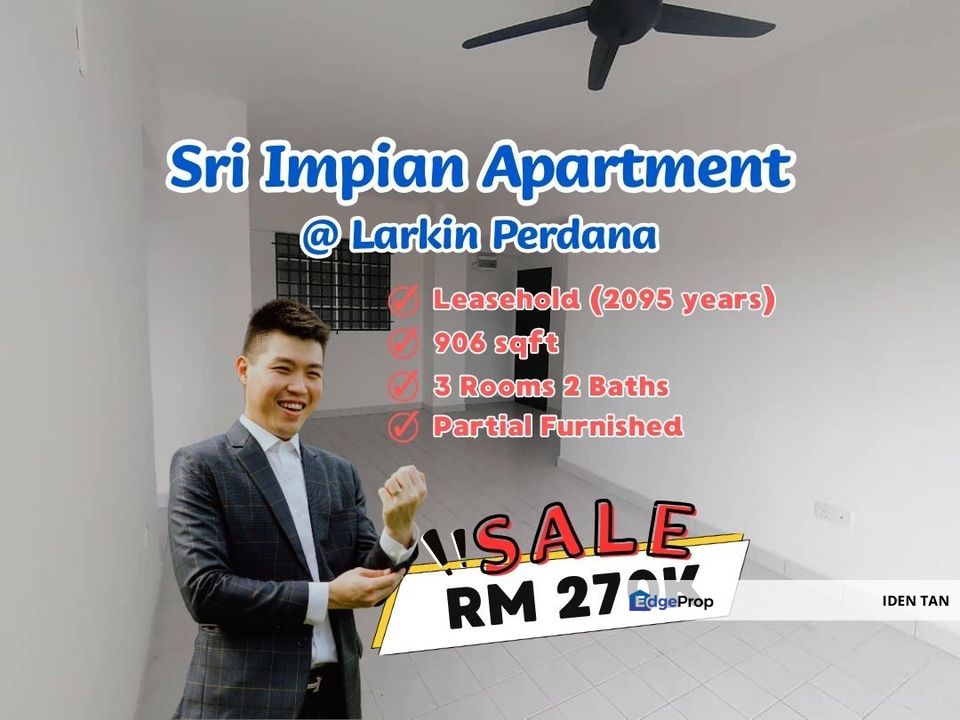 Sri Impian Apartment @ Larkin Perdana For Sale Near Larkin Heights, D'Larkin, M Condo, SKS Habitat, Suriamas, Larkin Idaman, Larkin Indah, Larkin Jaya, Johor, Johor Bahru