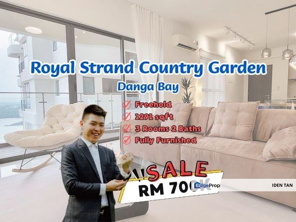 Royal Strand Country Garden Danga Bay Fully Furnished & Renovated Unit For Sale Near Tropez Residence, Straits View 18, Paragon Residence,Golden Sands, Johor, Johor Bahru