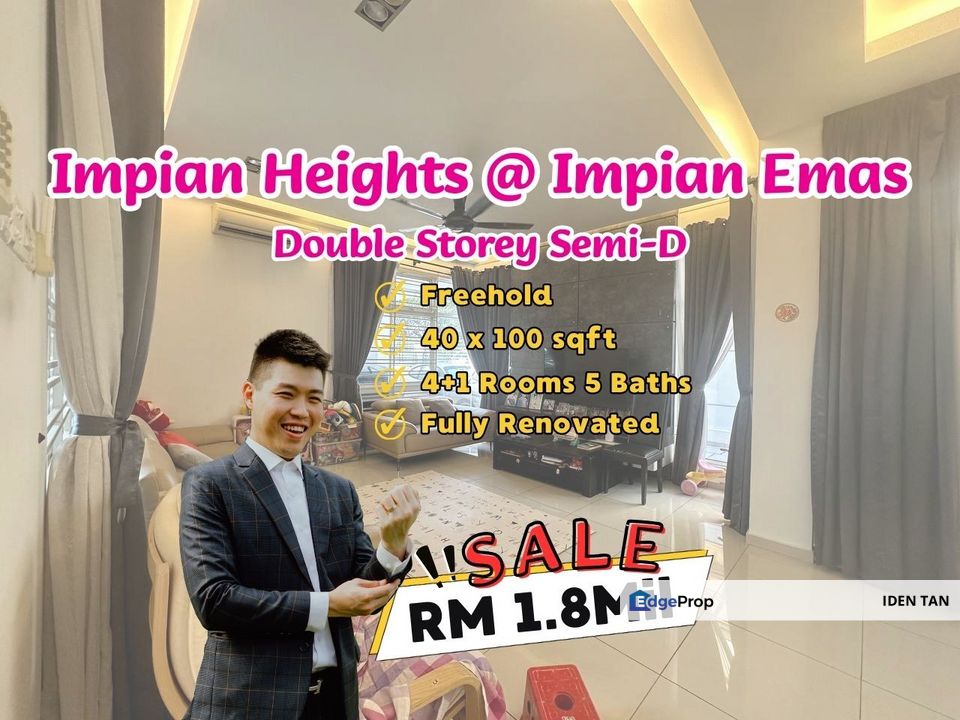 Impian Heights @ Impian Emas Double Stotrey Semi-D Fully Renovated Unit For Sale Near Setia Tropika, Bukit Impian, Kempas Utama, Taman Anggerik,Skudai, Johor, Skudai