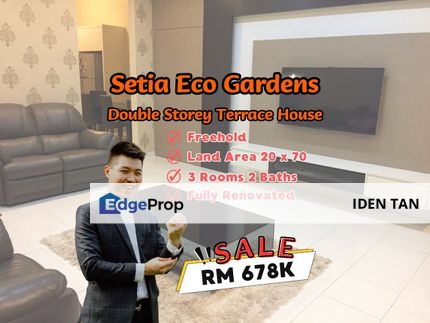 Setia Eco Gardens Double Storey Terrace House Fully Renovated Unit For Sale Near Setia Eco Village, Gelang Patah, Aster Heights, Nusantara Prima, Johor, Gelang Patah