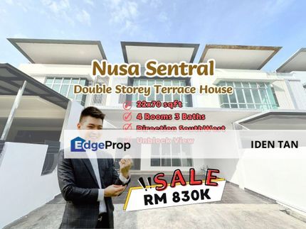 Nusa Sentral Double Storey Terrace House Unblock View Unit For Sale Near Eco Botanic, Nusa Bayu, Bukit Indah, Nusa Idaman, Horizon Hills, Medini, Johor, 