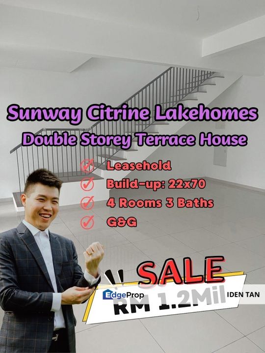 Sunway Citrine Lakehomes Double Storey Terrace House For Sale Near Emerald Residence, Sunway Iskandar, Estuari Garden, Avira Medini, East Ledang, Johor, 