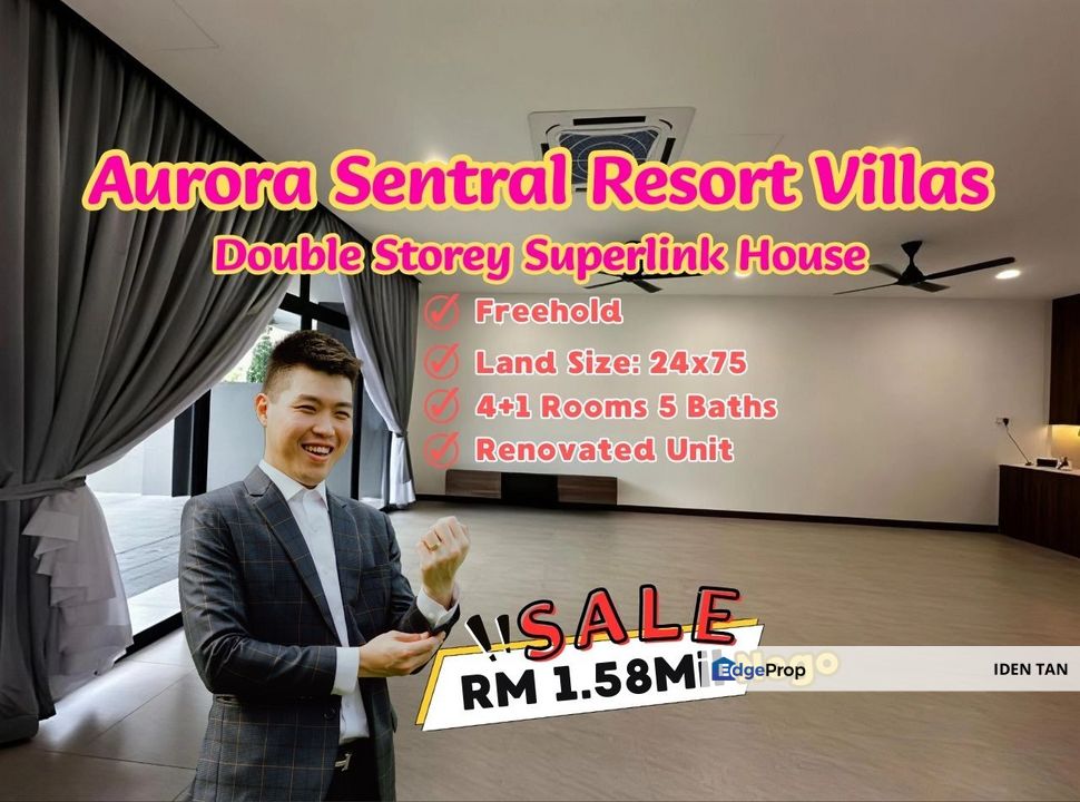 Aurora Sentral Double Storey Superlink Renovated Unit For Sale Near Iskandar Puteri, Eco Botanic, Horizon Hills, Senadi Hills, Bukit Indah, Estuari , Johor, 