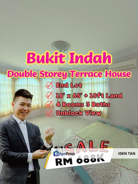 Bukit Indah Double Storey Terrace House End Lot Unblock View Unit Near Nusa Indah, Perling, Nusa Bestari, Nusa Duta, Nusa Idaman, Uda Utama, Sutera, Johor, Johor Bahru