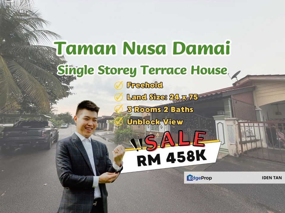 Nusa Damai Single Storey Terrace House Unblock View Unit For Sale Near Taman Scientex, Seri Alam, Flora Heights, Bukit Dahlia, Taman Cendana, Masai, Johor, Pasir Gudang