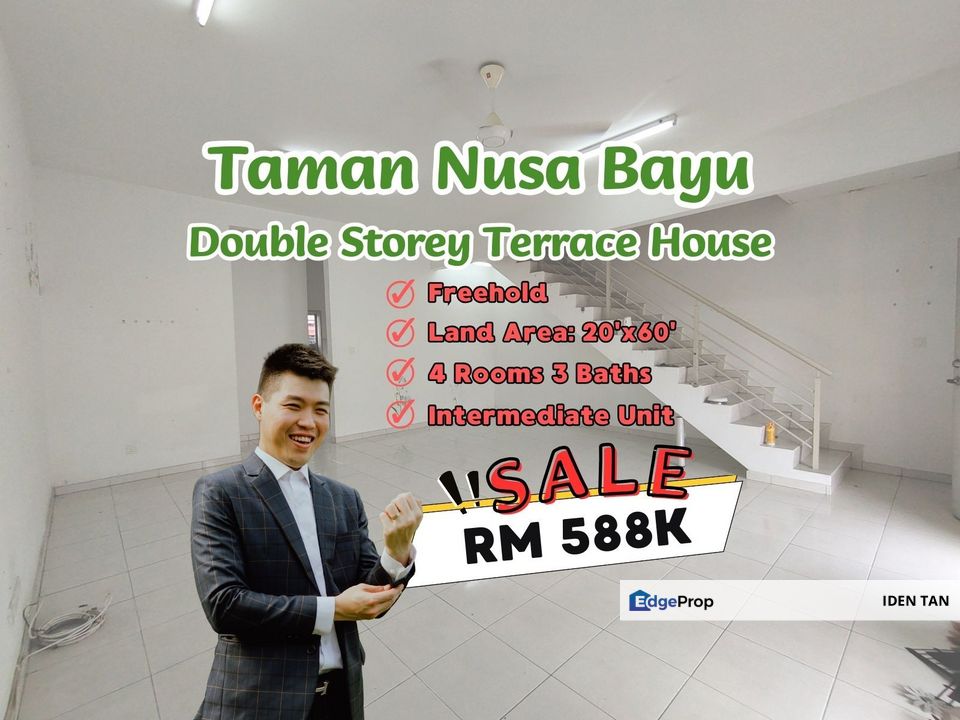 Nusa Bayu Double Storey Terrace House For Sale Near Nusantara Prima, Nusa Sentral, Gelang Patah, Setia Eco Gardens, Nusa Perintis, Nusa Indah,GP Prima, Johor, Nusajaya