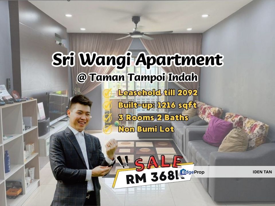 Sri Wangi Apartment @ Tampoi Indah For Sale Near Sri Akasia, Sri Kenari, Greenfield Regency, Kipark, Lily & Jasmine, Tampoi Utama, Bukit Mewah, Tampoi, Johor, Tampoi