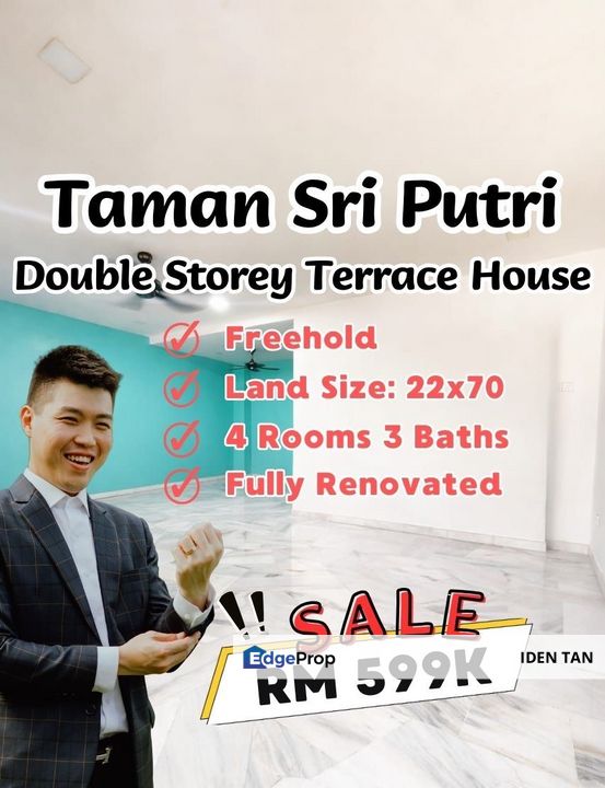 Taman Sri Putri Double Storey Terrace House Fully Renovated Unit For Sale Near Sri Skudai, Desa Skudai, Taman Harmoni, Impian Emas, Tun Aminah, Skudai, Johor, Skudai