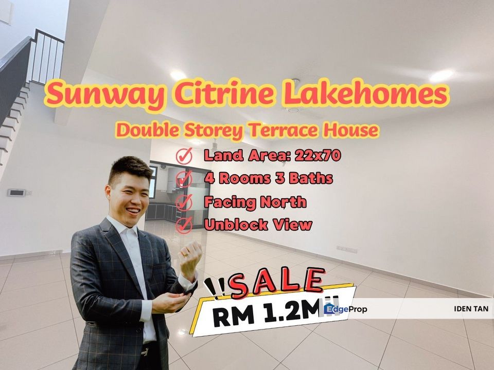 Sunway Citrine Lakehomes Double Storey Terrace House For Sale Near Sunway Emerald Residence, Avira Medini, Sunway Iskandar, Iskandar Puteri, Medini, Johor, 