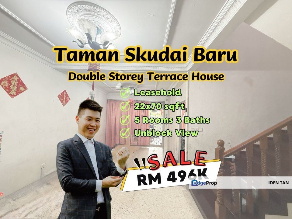 Skudai Baru Double Storey Terrace House For Sale Near Tun Aminah, Seri Orkid, Mutiara Rini, Selesa Jaya, Nusa Bestari, Sutera Utama, Taman Timur, Johor, Skudai