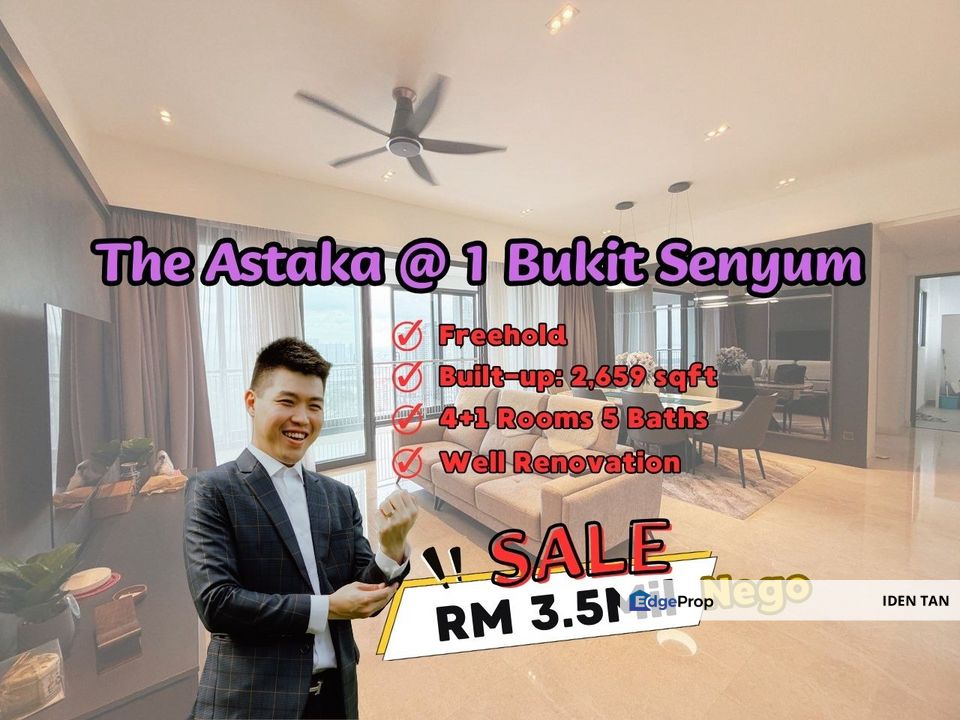 The Astaka @ 1 Bukit Senyum JB Town For Sale Near Taman Century, Kim Teng Park, Taman Pelangi, Twin Galaxy, SKS Pavillion, Setia Sky 88,Paragon Suites, Johor, Johor Bahru