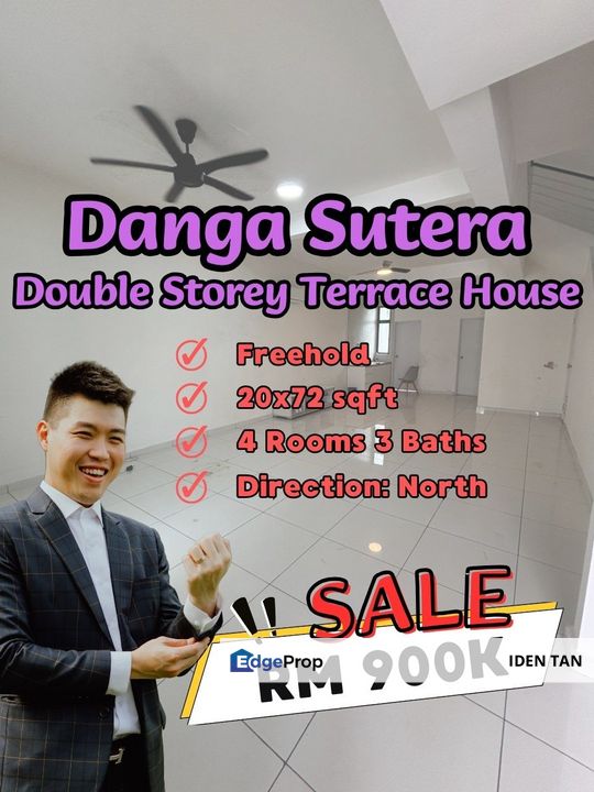 Danga Sutera Double Storey Terrace House Original Unit For Sale Near Sutera Utama, Uda Utama, Nusa Bestari, Perling, Bukit Indah, Nusa Duta, Skudai , Johor, Skudai