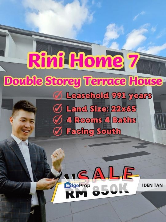 Rini Homes 7 @ Mutiara Rini Double Storey Terrace House Original Unit For Sale Near Mutiara Mas, Tun Aminah, Taman Universiti, Skudai Indah, Skudai, Johor, Skudai