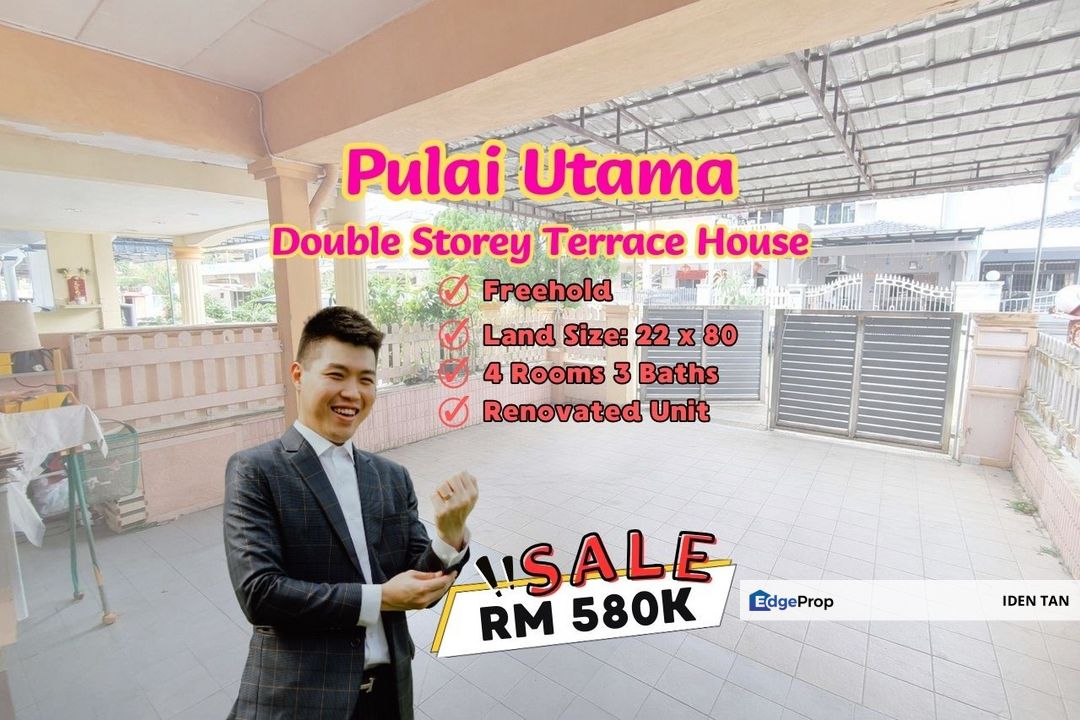 Pulai Utama Double Storey Terrace House Fully Renovated Unit For Sale Near Taman Universiti, Kangkar Pulai, Pulai Perdana, Sri Pulai, Mutiara Rini, Johor, Skudai