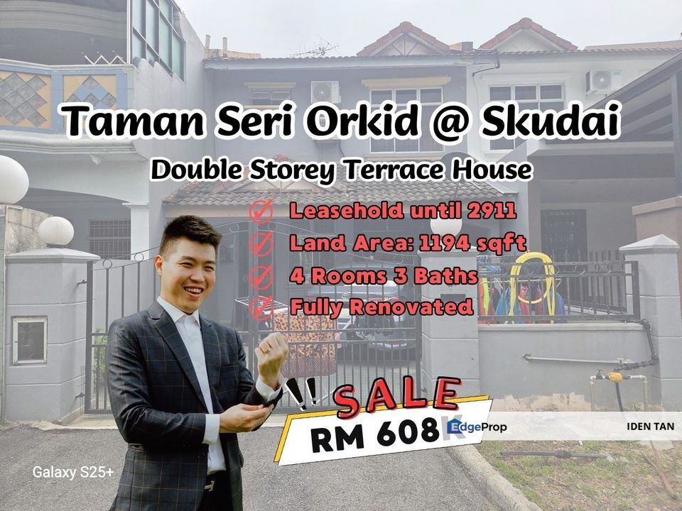 Seri Orkid Double Storey Terrace House Fully Renovated Unit For Sale Near Mutiara Rini, Skudai Baru, Mutiara Mas, Industri Jaya, Tun Aminah, Skudai, Johor, Skudai