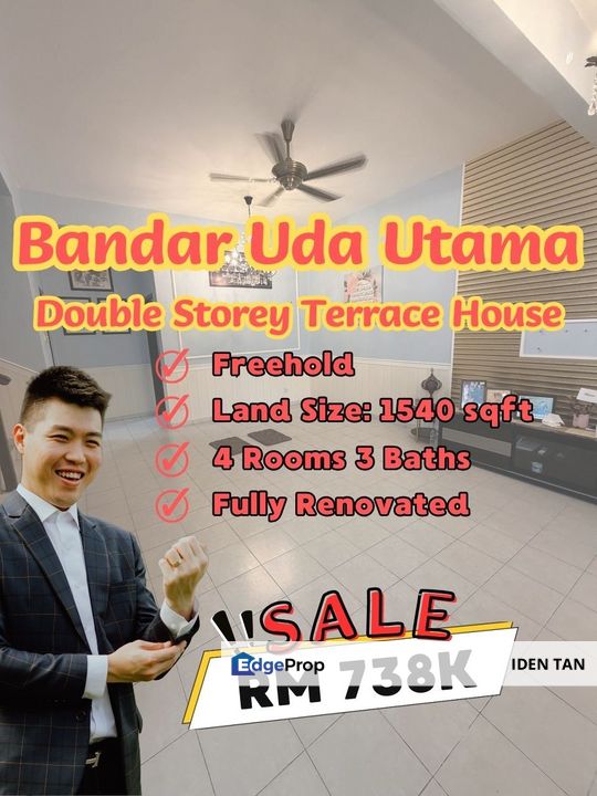 Bandar Uda Utama Double Storey Terrace House Fully Renovated Unit For Sale Near Perling, Bukit Indah, Nusa Bestari, Sutera Utama, Tun Aminah, Skudai, Johor, Skudai
