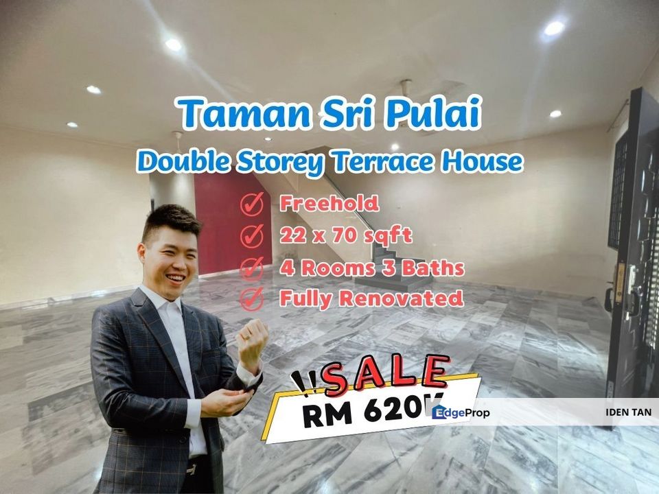 Taman Sri Pulai Double Storey Terrace House Fully Renovated Unit For Sale Near Pulai Perdana, Kangkar Pulai, Taman Teratai, Taman Universiti, Skudai , Johor, Skudai