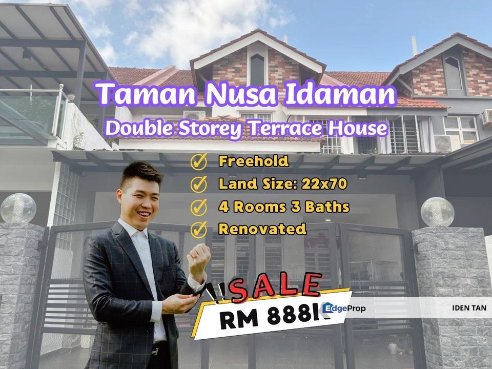 Nusa Idaman Double Storey Terrace House Renovated Unit For Sale Near Nusa Indah, Bukit Indah, Eco Botanic, Horizon Hills, Nusa Sentral, Senadi Hills, Johor, Nusajaya