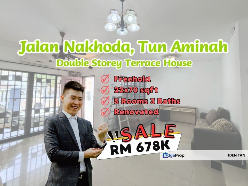 Tun Aminah Double Storey Terrace House Renovated Unit For Sale Near Taman Nesa, Skudai Baru, Mutiara Rini, Sutera Utama, Sri Skudai, Nusa Bestari, Johor, Skudai