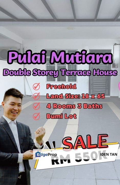 Pulai Mutiara Double Storey Terrace House For Sale Near Pulai Indah, Kangkar Pulai, Setia Eco Gardens, Setia Eco Villages, Gelang Patah, Laman Citra, Johor, 