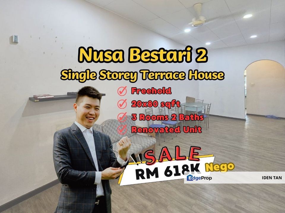 Nusa Bestari Single Storey Terrace House Renovated Unit For Sale Near Bukit Indah, Uda Utama, Perling, Skudai Baru, Selesa Jaya, Nusa Duta, Tun Aminah, Johor, Skudai