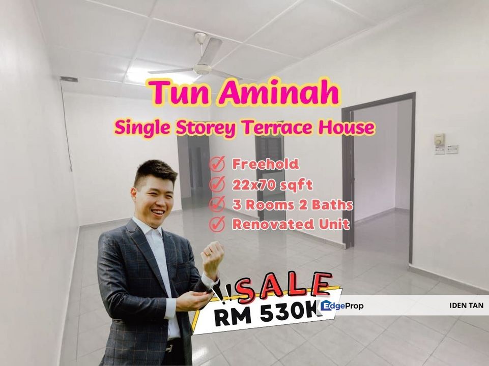 Tun Aminah Single Storey Terrace House Renovated Unit For Sale Near Sutera Utama, Taman Nesa, Skudai Baru, Mutiara Rini, Seri Orkid, Skudai Indah, Johor, Skudai