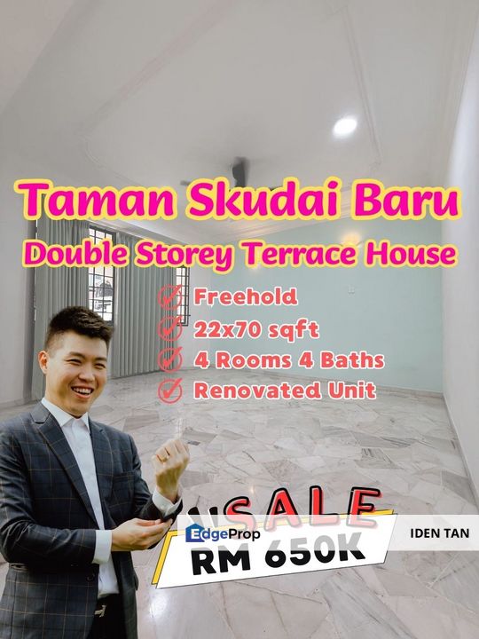 Skudai Bau Double Storey Terrace House Renovated Unit For Sale Near Tun Aminah, Taman Nesa, Seri Orkid, Mutiara Rini, Selesa Jaya, Nusa Bestari, Johor, Skudai