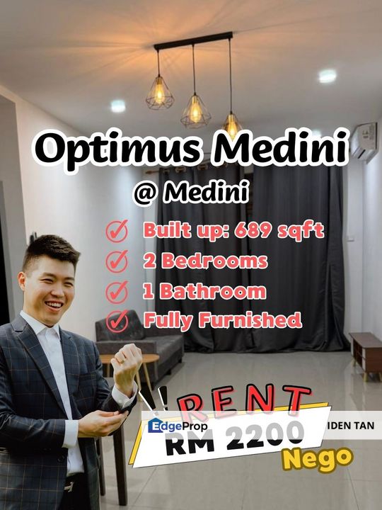 Optimus Medini High Floor Fully Furnished Unit For Rent Near Paradiso Nuova, Iskandar Residence, Medini Signature, Elysia Park, 1 Medini, Grand Medini, Johor, 