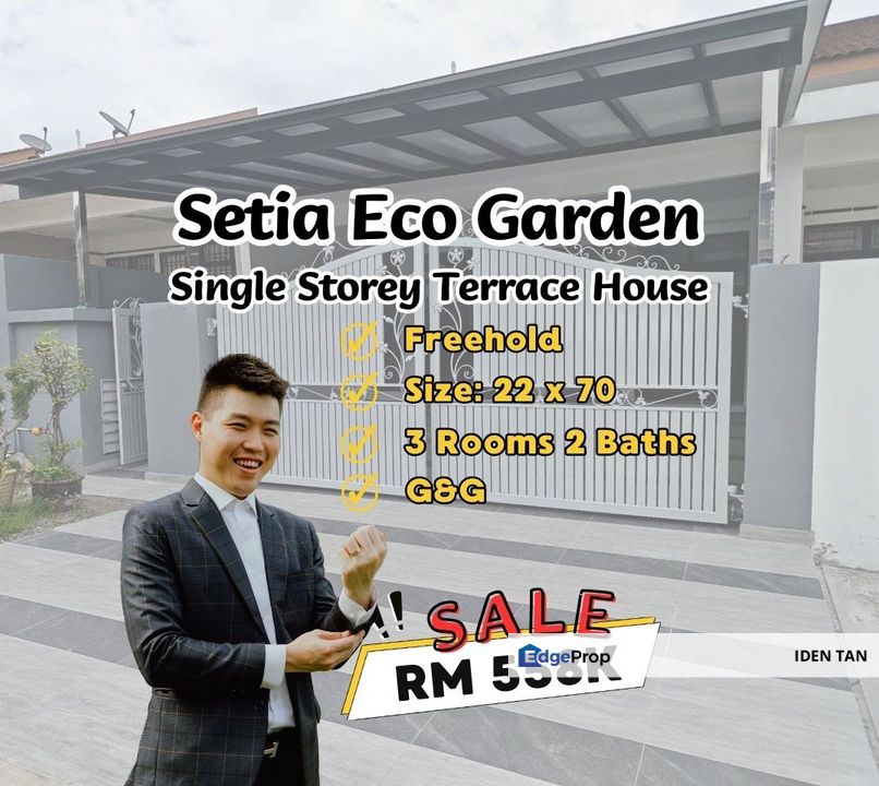 Setia Eco Gardens Single Storey Terrace House For Sale Near Setia Eco Village, Nusantara Prima, Aster Heights, Pulai Mutiara, Pulai Indah, Laman Citra, Johor, Gelang Patah