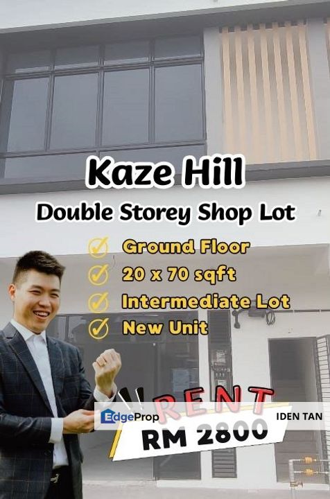 Kaze Hill Ground Floor Shop Lot New Unit For Rent Near Ulu Tiram, Bukit Tiram, Bandar Cemerlang, Bandar Tiram, Tiram Jaya, Bestari Indah,Puteri Wangsa, Johor, Johor Bahru