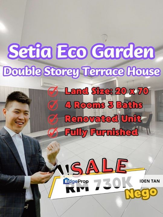 Setia Eco Garden Double Storey Terrace House Fully Furnished Unit For Sale Near Gelang Patah, Eco Village, Aster Heights, Pulai Mutiara, Pulai Indah, Johor, Gelang Patah