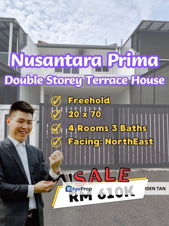 Nusantara Prima Double Storey Terrace House For Sale Near Nusa Bayu, Taman Nusantara, Gelang Patah, Nusa Sentral, Nusa Perintis, Iskandar Puteri, Johor, Gelang Patah
