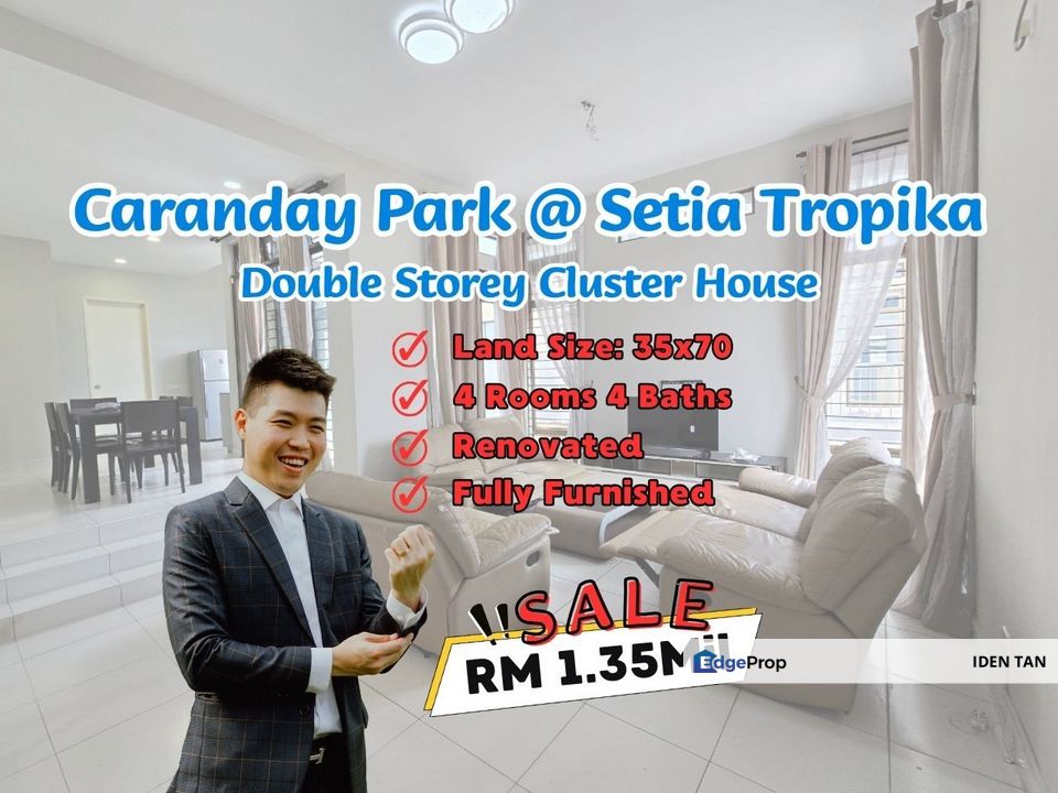 Caranday Park @ Setia Tropika Double Storey Cluster House Renovated Unit For Sale Near Kempas Utama, Adda Heights, Dato Onn, Impian Emas, Kempas Indah, Johor, Setia Tropika