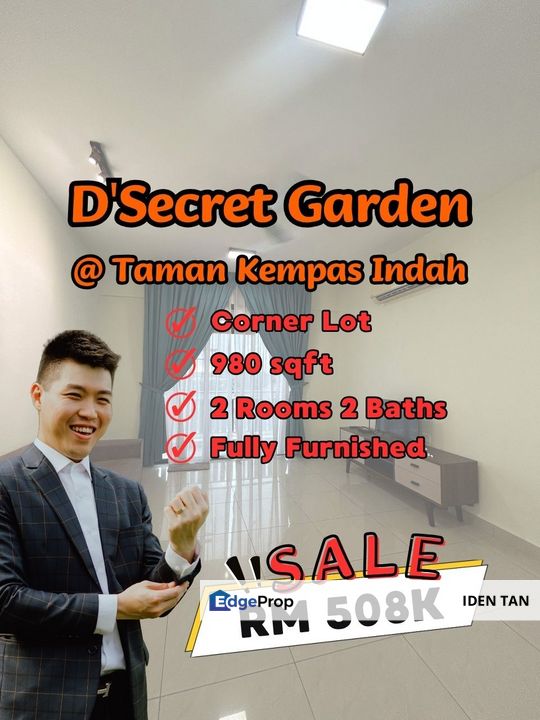 D‘Secret Garden @ Kempas Indah Fully Furnished Corner Lot For Sale Near D'Summit Residence, Kempas Utama, Sky Peak, Sky Garden, Setia Tropika,Dato Onn, Johor, Johor Bahru