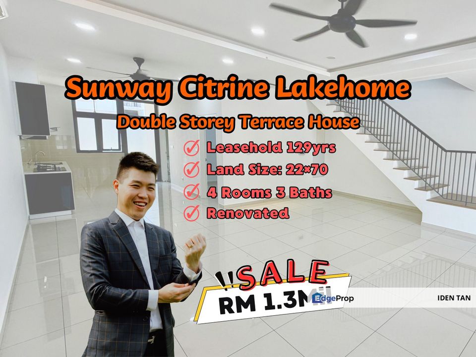 Sunway Citrine Lakehome Double Storey Terrace House Renovated Unit For Sale Near Emerald Residence, Avira Medini, Sunway Iskandar, Iskandar Puteri, Johor, 