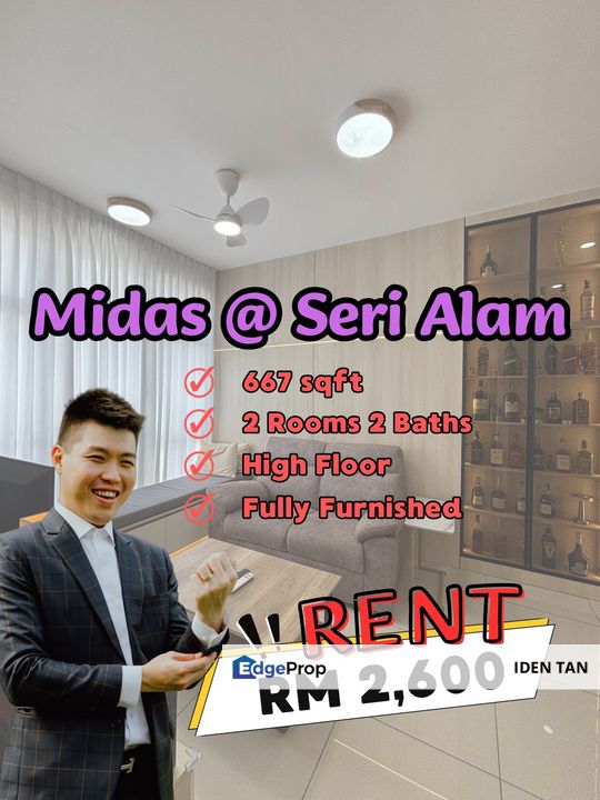 Midas @ Seri Alam High Floor Fully Furnished Near Seri Alam, Flora Heights, Permas Jaya, Kota Puteri, Megah Ria, Plentong, Sierra Perdana, Senibong, Johor, Pasir Gudang