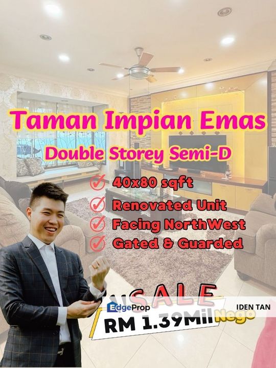 Impian Emas 2 Storey Semi-D Renovated Unit For Sale Near Impian Heights, Bukit Kempas, Taman Anggerik, Setia Tropika, Kempas Utama, Kempas Indah, Johor, Skudai