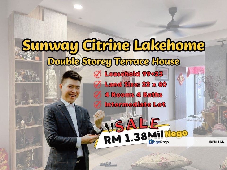Sunway Citrine Lakehome Double Storey Terrace House For Sale Near Emerald Residence, Avira, East Ledang, Ledang Heights, Medini, Eco Botanic, Nusajaya, Johor, 