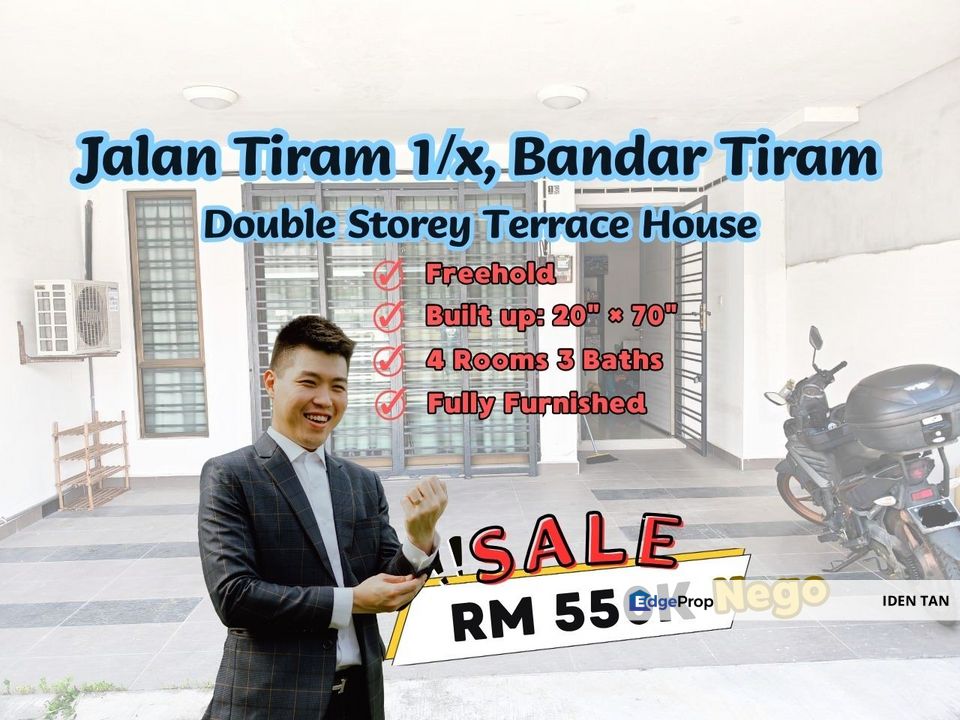 Bandar Tiram Double Storey Terrace House Fully Furnished Unit For Sale Near Ulu Tiram, Bandar Cemerlang, Kaze Hill, Bukit Tiram, Puteri Wangsa, Johor, Ulu Tiram