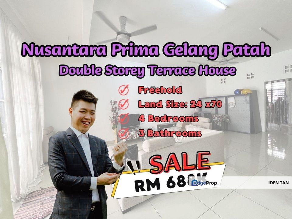 Nusantara Prima Double Storey Terrace House For Sale Near Gelang Patah, Nusa Bayu, Taman Nusantara, Nusa Perintis, Nusa Sentral, Iskandar Puteri, Johor, Nusajaya